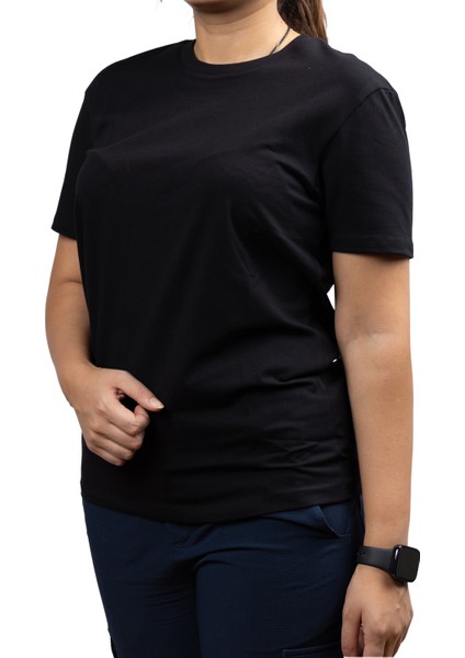 Fit Kesim Sıfır Yaka Unisex T-Shirt