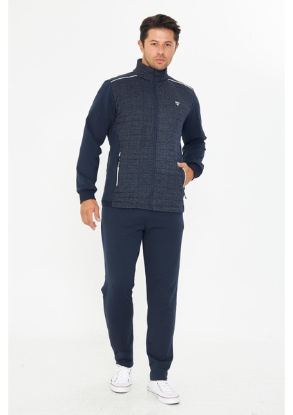 Erkek Tam Fermuarlı Eşofman Takımı Lacivert 5753-L modelleri