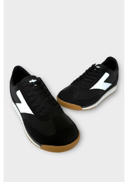 Erkek Günlük Hafif Rahat Taban Sneaker Ayakkabı Siyah - Beyaz modelleri