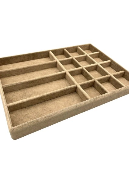 Paris Model Süet Kumaş Sütlü Kahve Renk 24/34 cm Takı Sergileme Standı fiyatları