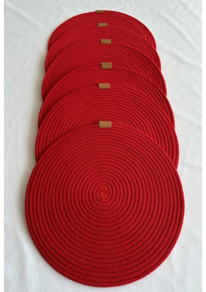 Yuvarlak Supla Kırmızı 33CM 6lı