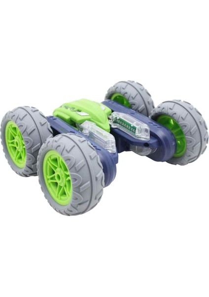 Sesli ve Işıklı Fancy USB Şarjlı Uzaktan Kumandalı Akrobatik Araba - Yeşil-Lacivert fiyatları