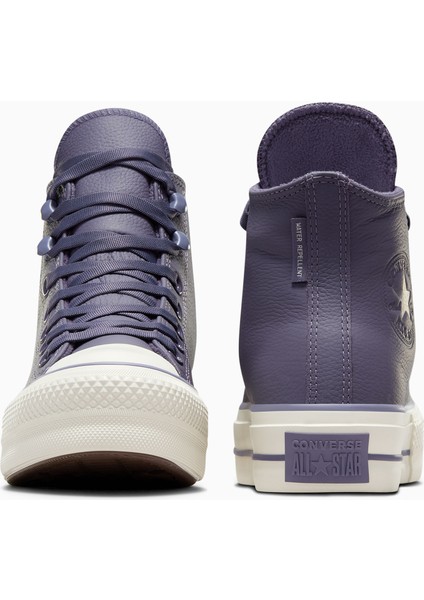 Chuck Taylor All Star Lift Unisex Mor Deri Bot modelleri