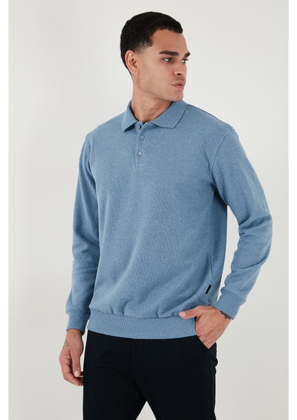 Pamuk Karışımlı Regular Fit Polo Yaka Kazak Erkek Polo Yaka Kazak 456223 indirimleri