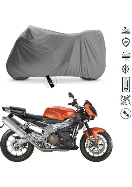 | Aprilia Tuono 1000 R Bağlantı Tokalı Uyumlu Solarblock Prime Uyumlu Motosiklet Brandası | Su Geçirmez, %99 UV, Yansıtıcı Gümüş Üst, 360° Lastikli, Taşıma Çantalı fiyatları