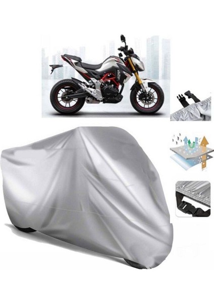 | Rks Rnx Plus Arka Çanta (Bağlantı Tokalı) Uyumlu Solarblock Prime Uyumlu Motosiklet Brandası | Su Geçirmez, %99 UV, Yansıtıcı Gümüş Üst, 360° Lastikli, Taşıma Çantalı