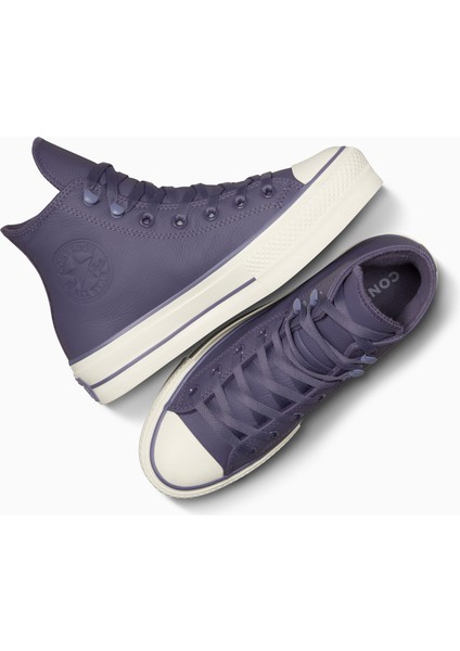 Chuck Taylor All Star Lift Unisex Mor Deri Bot