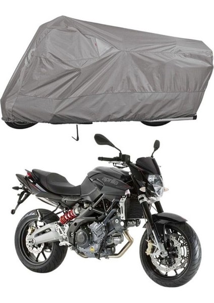 | Aprilia Shiver 750 Bağlantı Tokalı Uyumlu Solarblock Prime Uyumlu Motosiklet Brandası | Su Geçirmez, %99 UV, Yansıtıcı Gümüş Üst, 360° Lastikli, Taşıma Çantalı