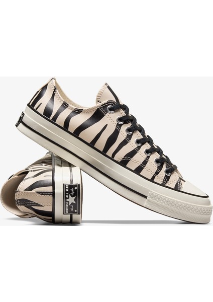 Chuck 70 Zebra Print Unisex Bej Sneaker