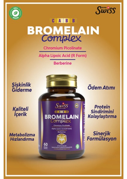 Swiss Bork Berberin + Ala + Krom Pikolinat + Bromelain • 4’lü Bitkisel • 60 Kapsül modelleri