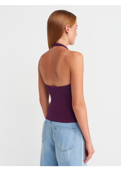 21052 Halter Yaka Top-Mor fiyatları