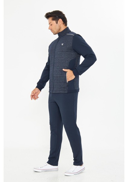 Erkek Tam Fermuarlı Eşofman Takımı Lacivert 5753-L fırsatları