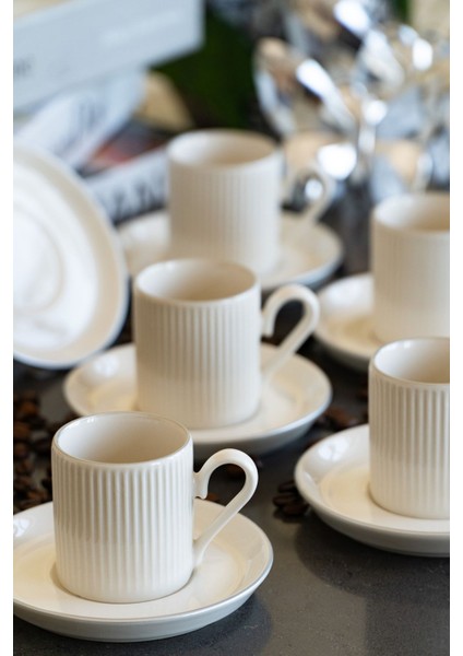 Bulut Platin Yaldız 12 Parça 6 Kişilik Kahve Fincan Takımı fiyatları