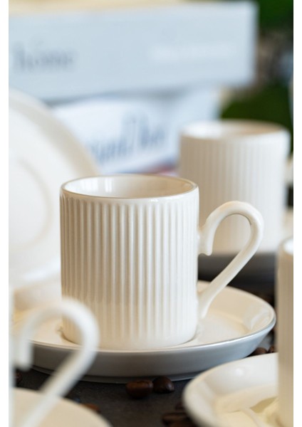 Bulut Platin Yaldız 12 Parça 6 Kişilik Kahve Fincan Takımı fırsatları