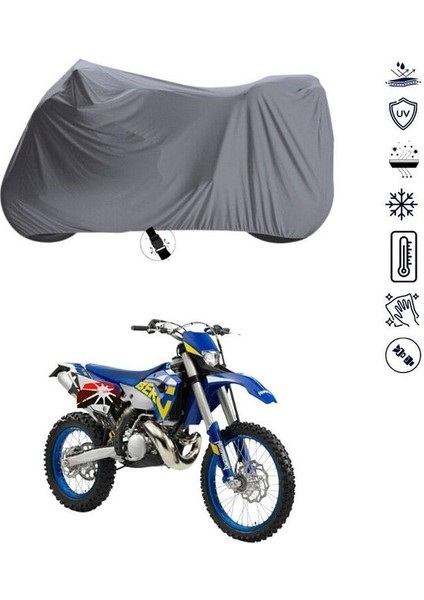 | Husaberg Te 250 Bağlantı Tokalı Uyumlu Solarblock Prime Uyumlu Motosiklet Brandası | Su Geçirmez, %99 UV, Yansıtıcı Gümüş Üst, 360° Lastikli, Taşıma Çantalı