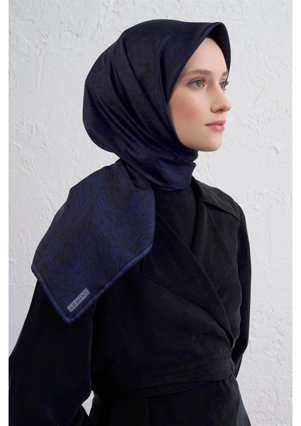Soyut Desenli Saf Ipek Twill Eşarp 9431D 84 modelleri