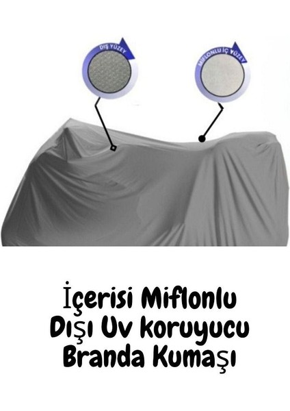 | Gilera Fouco 500 Bağlantı Tokalı Uyumlu Solarblock Prime Uyumlu Motosiklet Brandası | Su Geçirmez, %99 UV, Yansıtıcı Gümüş Üst, 360° Lastikli, Taşıma Çantalı indirimleri