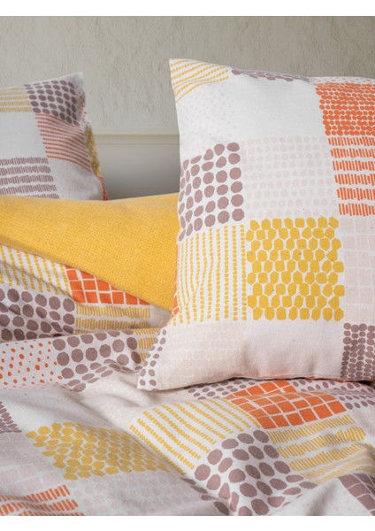 Flanel Tek Kişilik Nevresim Takımı Palm Hardal fiyatları