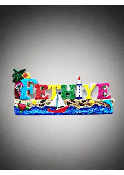 Fethiye Temalı Kabartma Polyester Magnet 9,5cm x 4,5cm