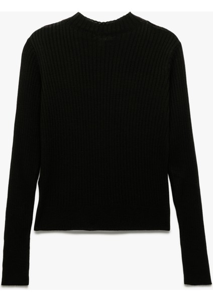 Regular Fit Uzun Kollu Hafif Dik Yaka Triko Kazak fiyatları