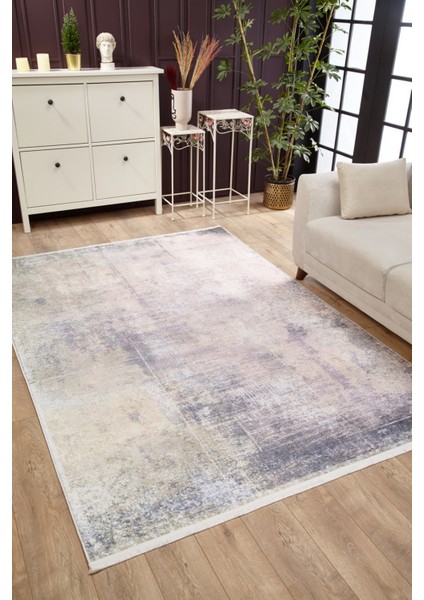 Sehrekurd Mor Modern Etnik Desenli Makinada Yıkanabilir Hav Toz Vermez Leke Tutmayan Kaymaz Taban Dijital Makine Baskı Salon Yolluk Mutfak Halı modelleri