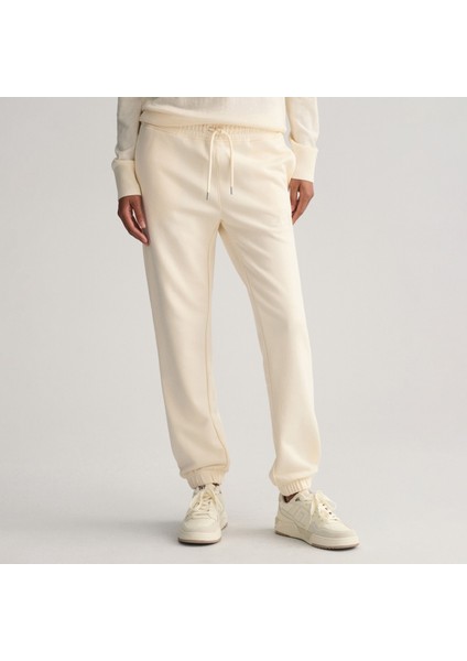 Kadın Beyaz Regular Fit Eşofman Altı