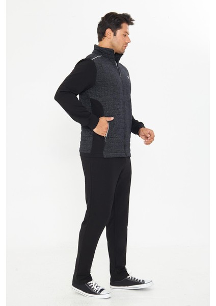 Erkek Tam Fermuarlı Eşofman Takımı Siyah 5753-S modelleri