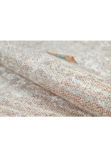 Dolny Krem Göbekli Etnik Modern Desenli Makinada Yıkanabilir Hav Toz Vermez Leke Tutmayan Kaymaz Taban Dijital Makine Baskı Salon Yolluk Mutfak Halı fırsatları