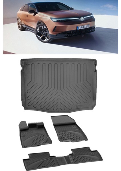 Opel Grandland Elektrikli 2025 ve Sonrası 4.5d Paspas 3D Üst Rizline Bagaj Havuzu