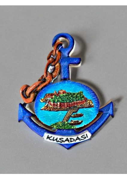 Kuşadası Temalı Kabartmalı Polyester Magnet 7cm x 8,5cm