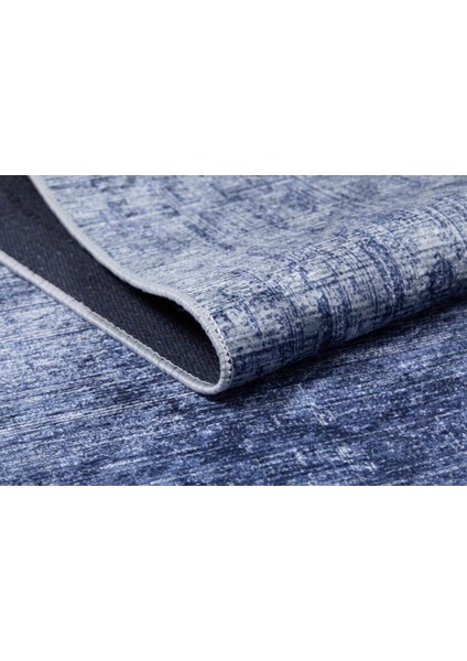 Fryazino Mavi Modern Etnik Desenli Makinada Yıkanabilir Hav Toz Vermez Leke Tutmayan Kaymaz Taban Dijital Makine Baskı Salon Yolluk Mutfak Halı fiyatları