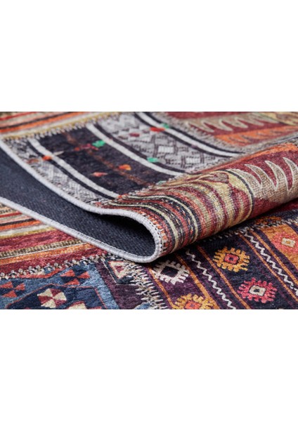Hangzhou Bordo Patchwork Etnik Modern Desenli Makinada Yıkanabilir Hav Toz Vermez Leke Tutmayan Kaymaz Taban Dijital Makine Baskı Salon Yolluk Mutfak Halı indirimleri