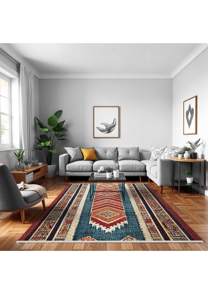 Modern Kırmızı Pamuk Dikdörtgen Modern Desenli Pamuk Makinada Yıkanabilir Hav Toz Vermez Leke Tutmayan Kaymaz Taban Dijital Makine Baskı Salon Yolluk Mutfak Halı fırsatları