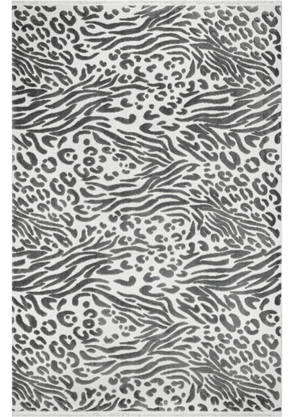 Sterling Gri Geometrik Etnik Modern Desenli Hav Vermeyen Leke Tutmayan Kolay Temizlenen Yumuşak Makine Salon Yolluk Mutfak Halı