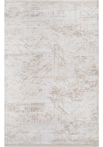 Majestic Modern Bej Örgü Dikdörtgen Modern Desenli Akrilik Hav Vermeyen Leke Tutmayan Kolay Temizlenen Yumuşak Makine Salon Yolluk Mutfak Halı