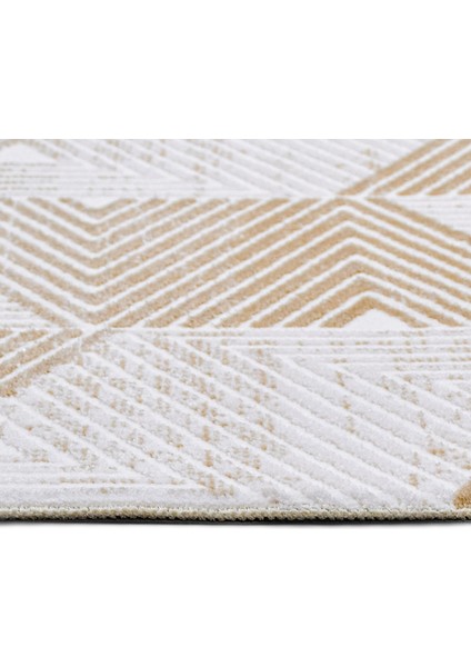 Cali Krem Geometrik Etnik Modern Desenli Akrilik Hav Vermeyen Leke Tutmayan Kolay Temizlenen Yumuşak Makine Salon Yolluk Mutfak Halı modelleri