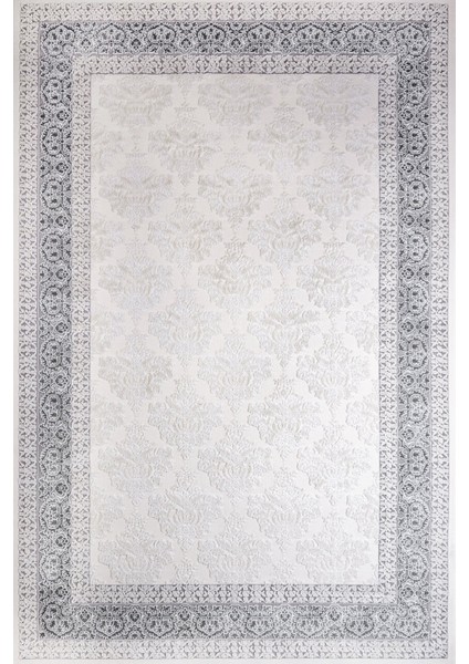 Gri Geometrik Etnik Modern Desenli Pamuk Makinada Yıkanabilir Hav Toz Vermez Leke Tutmayan Kaymaz Taban Dijital Makine Baskı Salon Yolluk Mutfak Halı