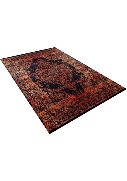 Birobican Siyah Göbekli Etnik Modern Desenli Makinada Yıkanabilir Hav Toz Vermez Leke Tutmayan Kaymaz Taban Dijital Makine Baskı Salon Yolluk Mutfak Halı modelleri