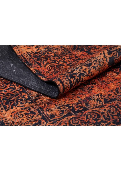 Birobican Siyah Göbekli Etnik Modern Desenli Makinada Yıkanabilir Hav Toz Vermez Leke Tutmayan Kaymaz Taban Dijital Makine Baskı Salon Yolluk Mutfak Halı fırsatları