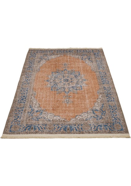 Ede Göbekli Mavi Polyester Dikdörtgen Modern Desenli Pamuk Makinada Yıkanabilir Hav Toz Vermez Leke Tutmayan Kaymaz Taban Dijital Makine Baskı Salon Yolluk Mutfak Halı fiyatları