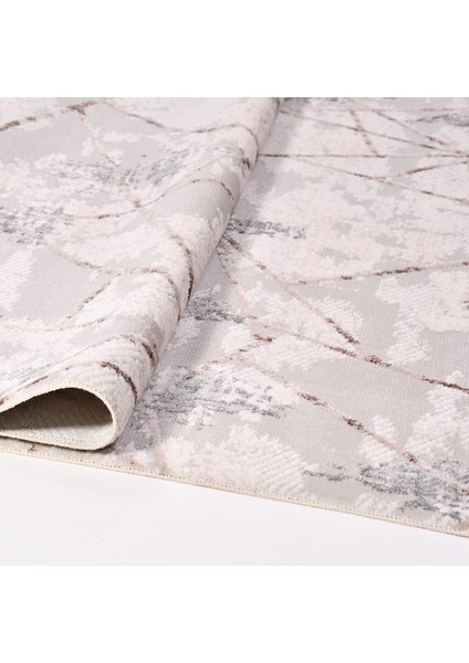 Milani Gri Geometrik Etnik Modern Desenli Akrilik Hav Vermeyen Leke Tutmayan Kolay Temizlenen Yumuşak Makine Salon Yolluk Mutfak Halı fiyatları