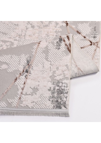 Milani Gri Geometrik Etnik Modern Desenli Akrilik Hav Vermeyen Leke Tutmayan Kolay Temizlenen Yumuşak Makine Salon Yolluk Mutfak Halı indirimleri