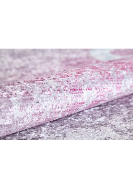 Karczew Pembe Figürlü Etnik Modern Desenli Pamuk Makinada Yıkanabilir Hav Toz Vermez Leke Tutmayan Kaymaz Taban Dijital Makine Baskı Salon Yolluk Mutfak Halı fiyatları