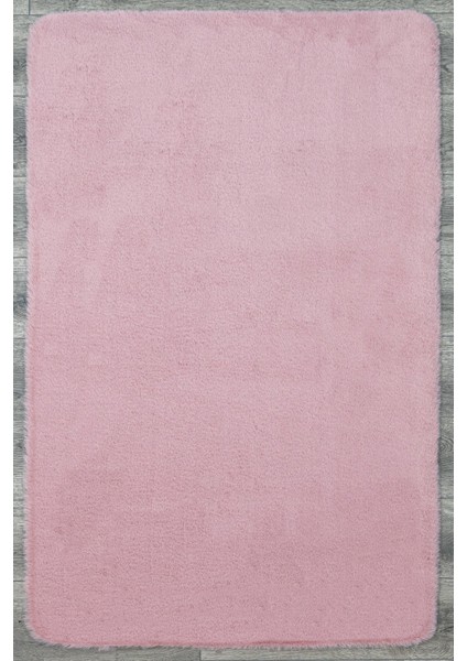 Waymon Düz Pembe Polyester Daire Modern Desenli Akrilik Hav Vermeyen Leke Tutmayan Kolay Temizlenen Yumuşak Makine Salon Yolluk Mutfak Halı