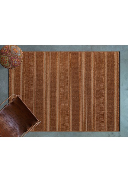 Atlanta Kiremit Geometrik Etnik Modern Desenli Hav Vermeyen Leke Tutmayan Kolay Temizlenen Yumuşak Makine Salon Yolluk Mutfak Halı