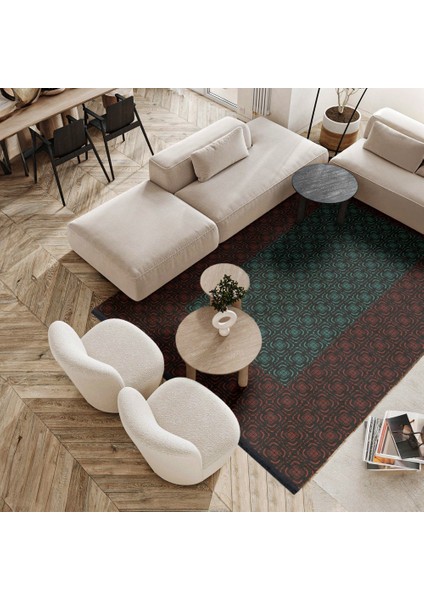 Geometrik Siyah Pamuk Dikdörtgen Modern Desenli Pamuk Makinada Yıkanabilir Hav Toz Vermez Leke Tutmayan Kaymaz Taban Dijital Makine Baskı Salon Yolluk Mutfak Halı fiyatları