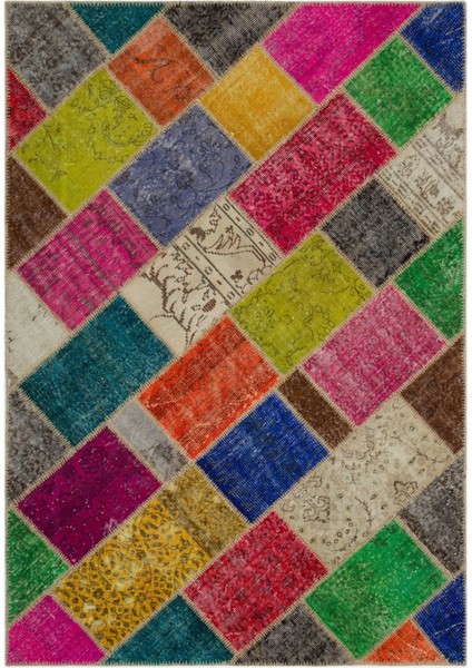 Atina Sarı Eskitme Yün Modern Desenli Yün Hav Toz Vermez Leke Tutmayan Salon Yolluk Mutfak El Dokuma Halı