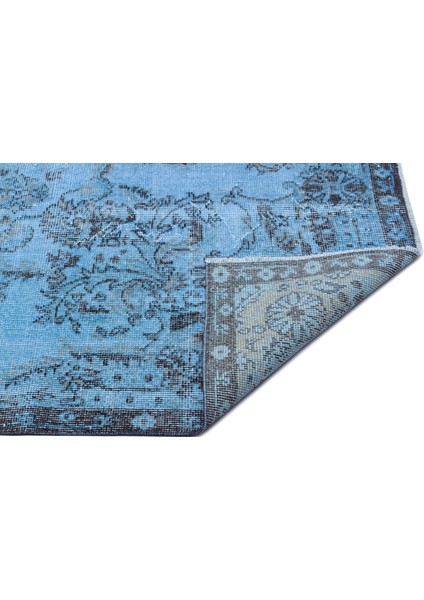 Atina Turkuaz Eskitme Yün Modern Desenli Yün Hav Toz Vermez Leke Tutmayan Salon Yolluk Mutfak El Dokuma Halı indirimleri