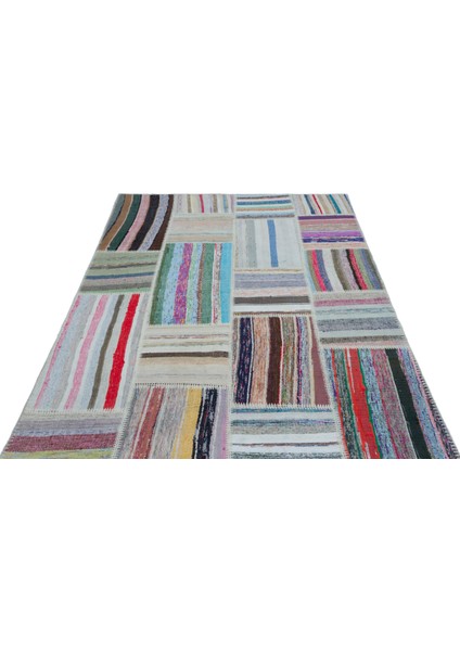 Iskece Bej Patchwork Yün Modern Desenli Yün Hav Toz Vermez Leke Tutmayan Salon Yolluk Mutfak El Dokuma Halı modelleri