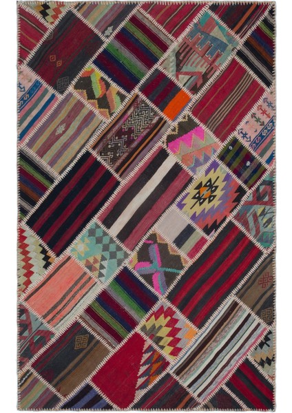 Atina Sarı Eskitme Yün Modern Desenli Yün Hav Toz Vermez Leke Tutmayan Salon Yolluk Mutfak El Dokuma Halı